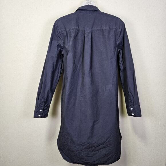 Faherty Whitney Organic Cotton Shirtdress Washed Black Casual Lagenlook Beachy M - Picture 4 of 16
